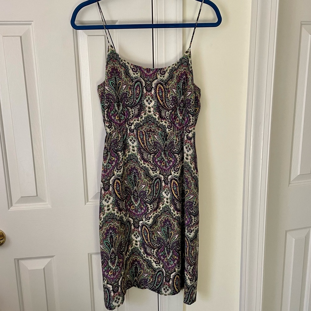 J.Crew Size 8 Paisley Silk Slipdress
